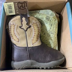 Two pairs of Roper baby boy boots size 3 & 4